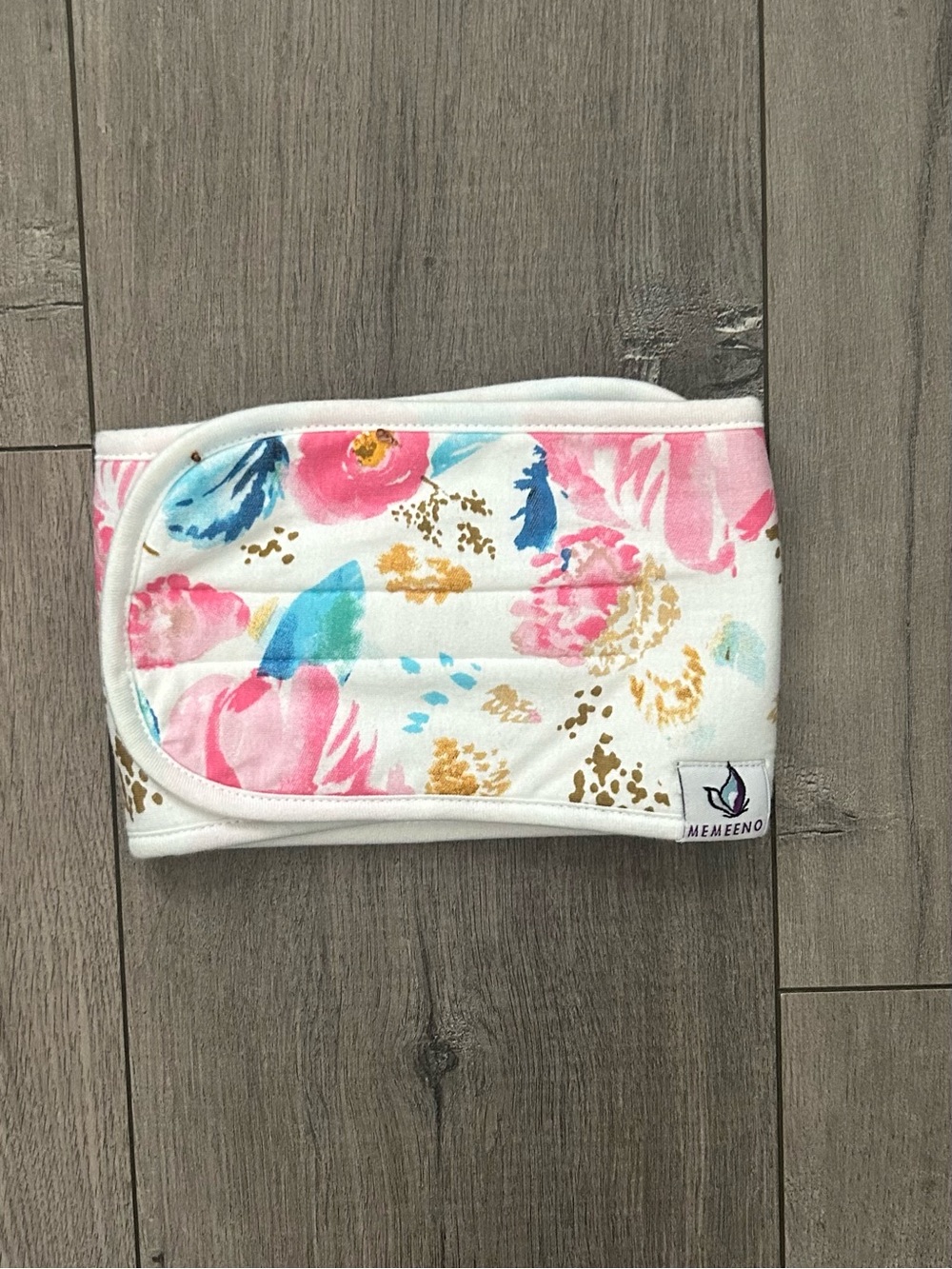 This is a MEMEENO Organic Cotton Belly Band in the "Aquarelle" floral pattern